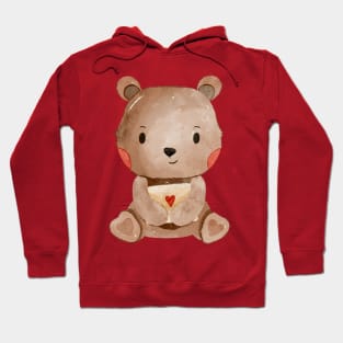 Cute Valentines Day Teddy Bear Hoodie